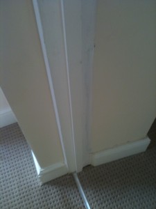 Skirting and door